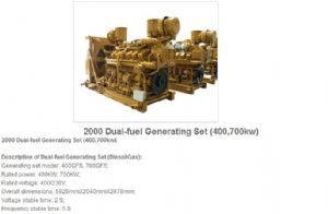 Dual-fuel generating set 400，700KW